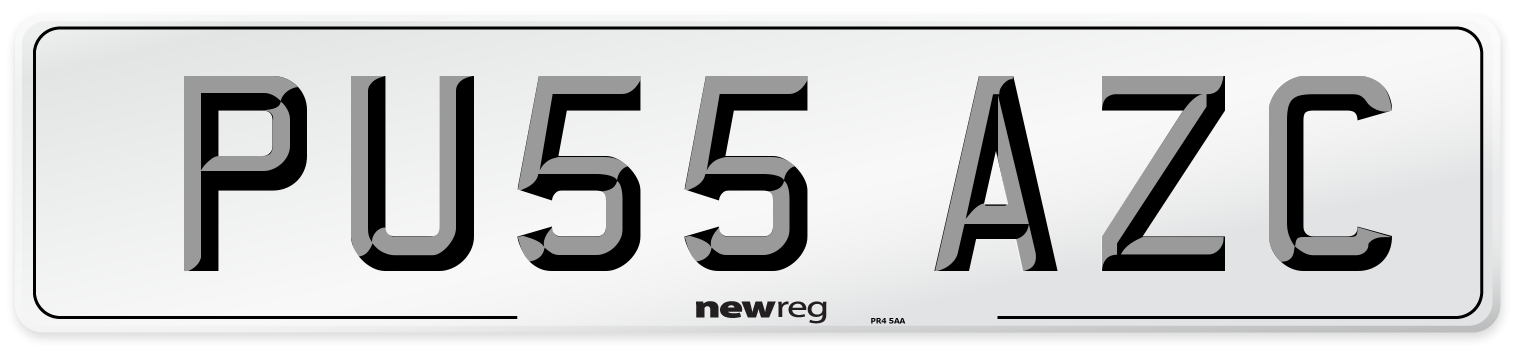 PU55 AZC Number Plate from New Reg